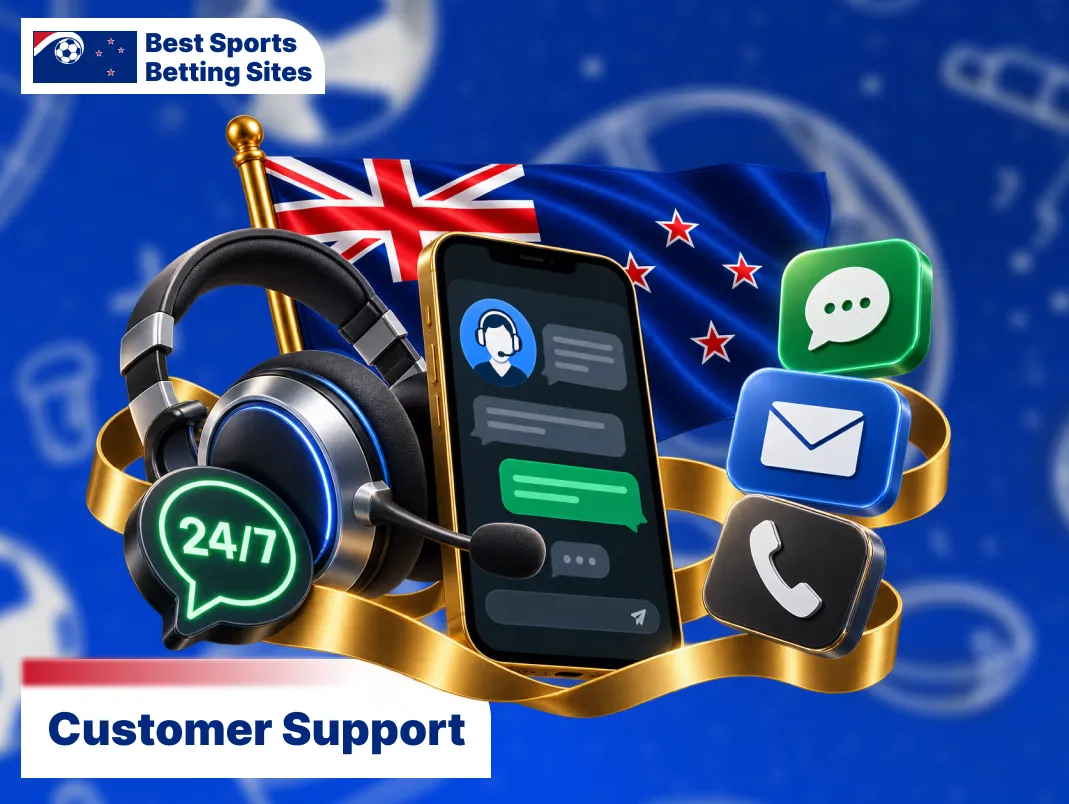 Sports betting customer support through live chat, email, and other communication channels.